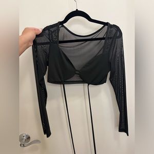 Shein mesh long sleeve top